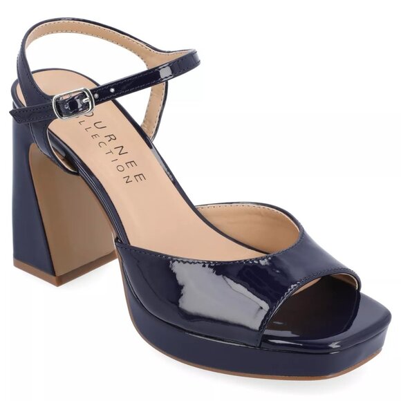 Journee Collection Ziarre Vegan Leather Platform Sandal women's Size 8 1/2 NIB - Picture 1 of 4